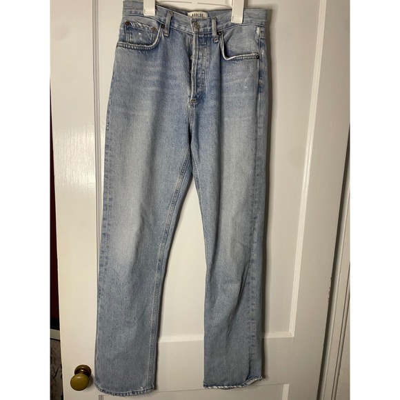 AGOLDE Los Angeles High Rise Straight Leg Jeans Women's Size 25 Denim Blue - Picture 1 of 6